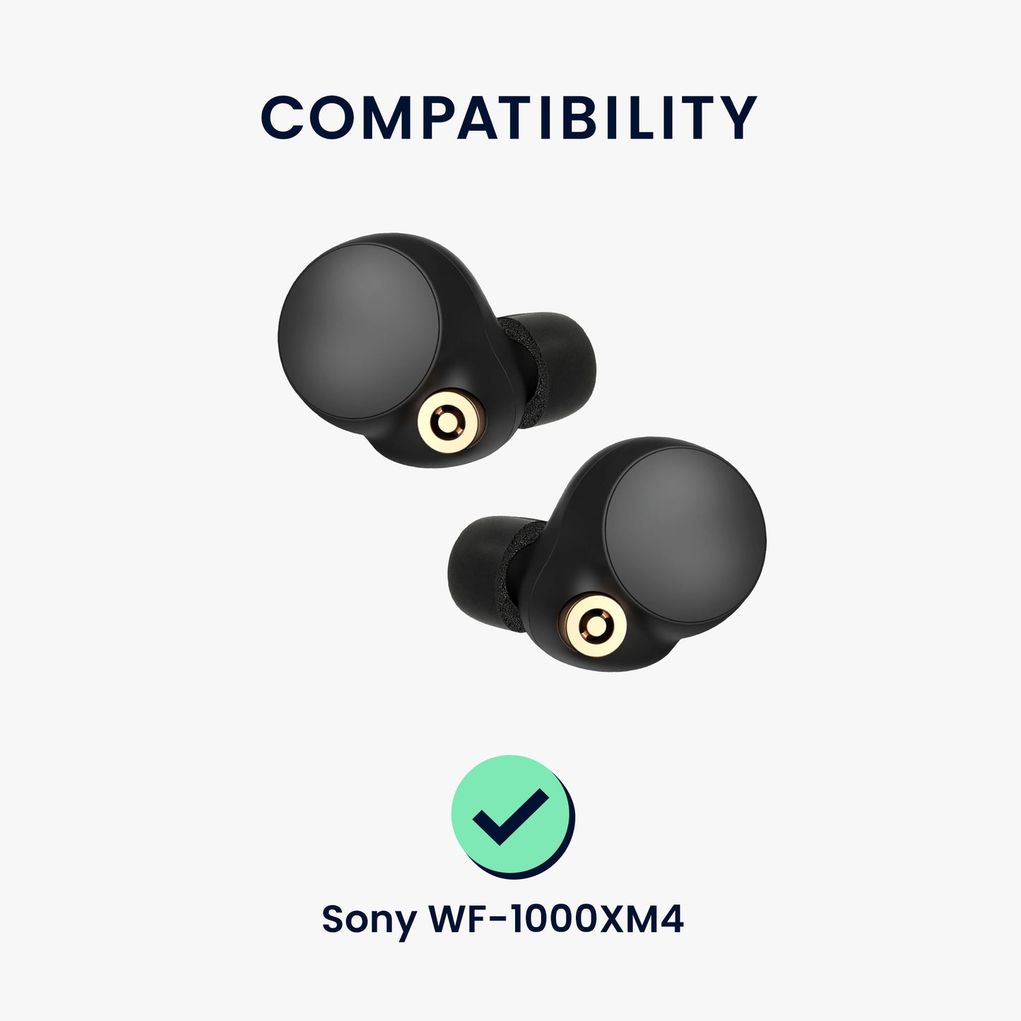 kwmobile Replacement In-Ear Headphones compatible with Sony WF-1000XM4 Earpads Earplugs In-Ear Earphones