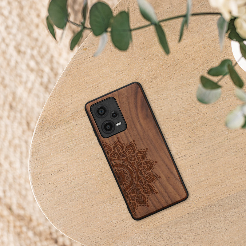 kwmobile Case Compatible with Xiaomi Redmi Note 12 Pro+ 5G / Note 12 Pro Plus 5G - Phone Cover - TPU Phone Case Vintage Compass with Mother of Pearl