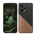 kwmobile Hülle kompatibel mit Xiaomi Redmi Note 12 Pro+ 5G / Note 12 Pro Plus 5G - Handyhülle - Handy Schutzhülle - Smartphone Cover - Dunkelbraun Schwarz Dunkelbraun  [dsg01]