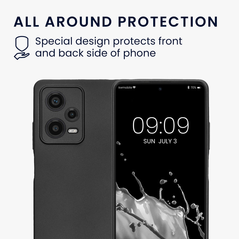 kwmobile Case for Xiaomi Redmi Note 12 Pro 5G - Soft Silicone Cover - Protective Case