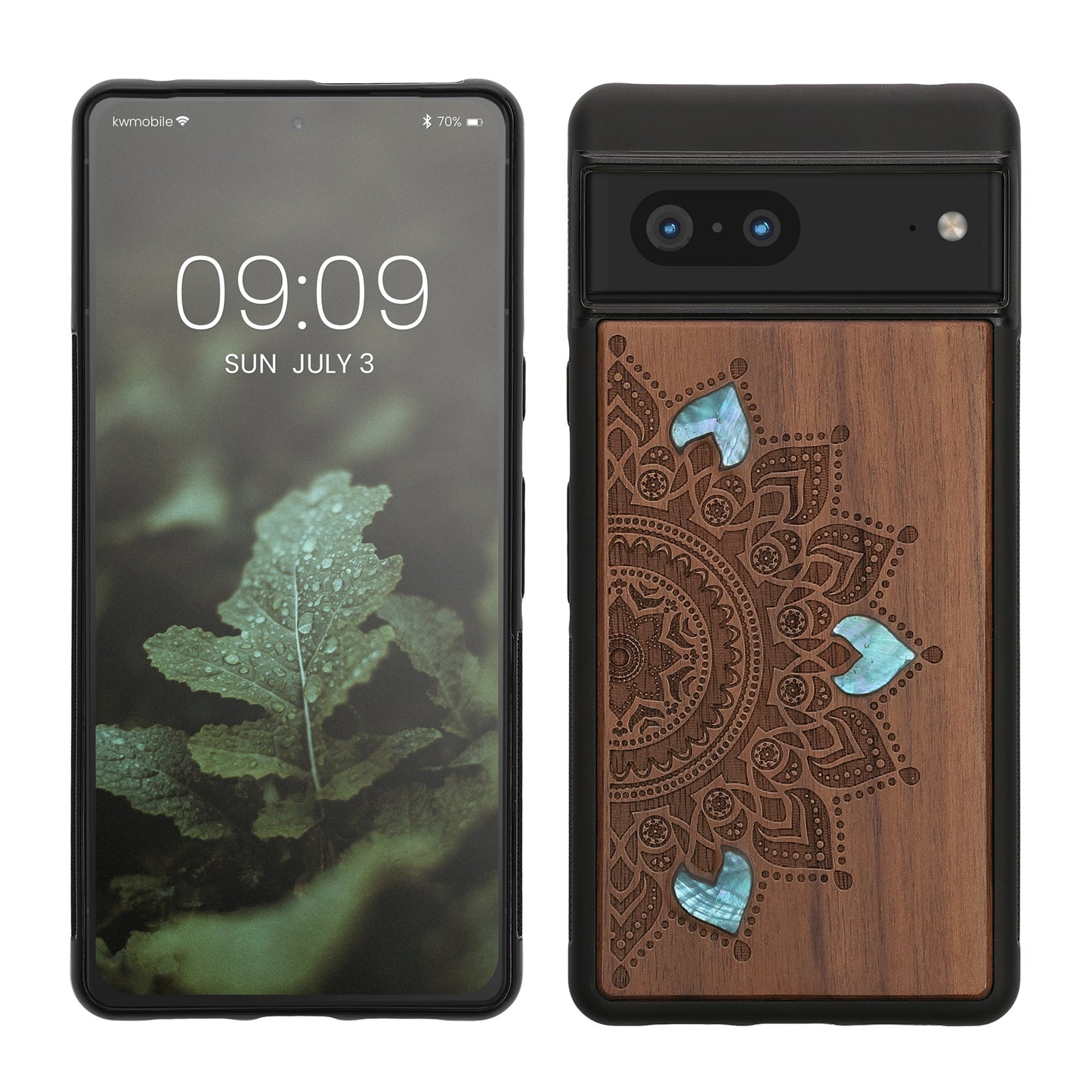 kwmobile Case Compatible with Google Pixel 7 Phone Cover TPU Cell Phone Case Compass Vintage