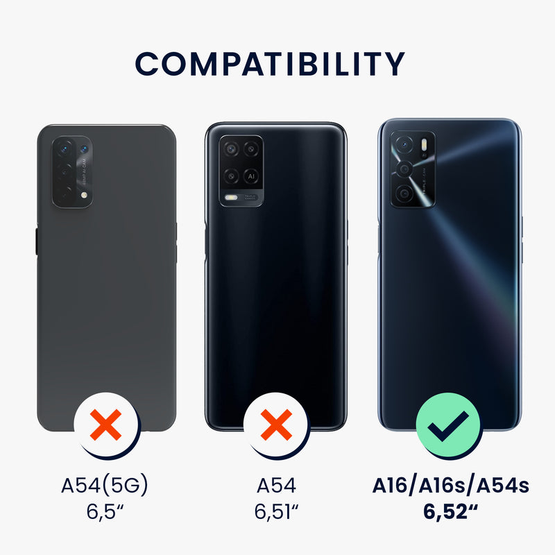kwmobile Necklace Case Compatible with Oppo A16 / A16s / A54s Silicone Cover with Lanyard