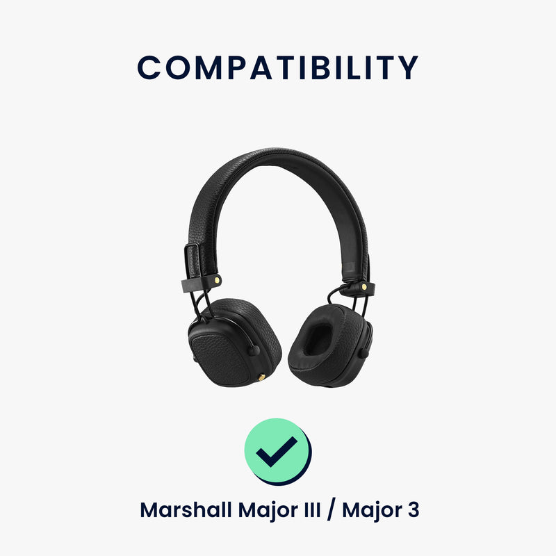 kwmobile Ear Pads for Marshall Major III / Major 3 Ear Cushions Replacement Ear Pads Headphone Spare Parts Headphone Replacement Cushions Over Ear Headphones