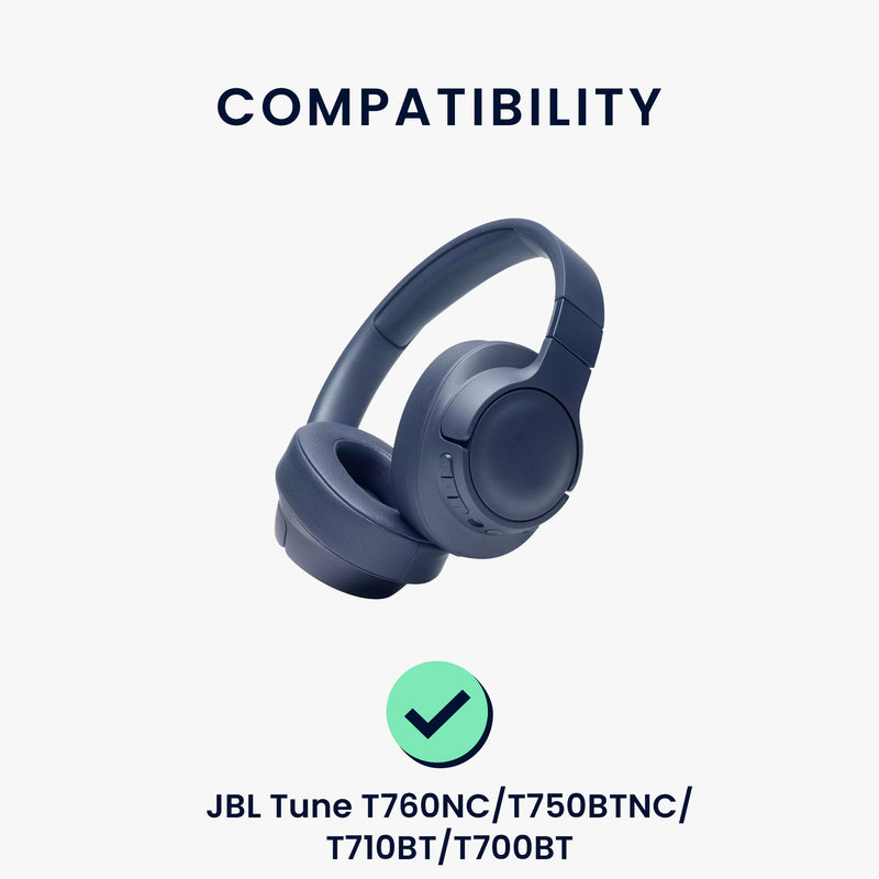 kwmobile Ear Pads for JBL Tune T760NC / T750BTNC / T710BT / T700BT Ear Cushion Replacement Parts Over Ear Headphones