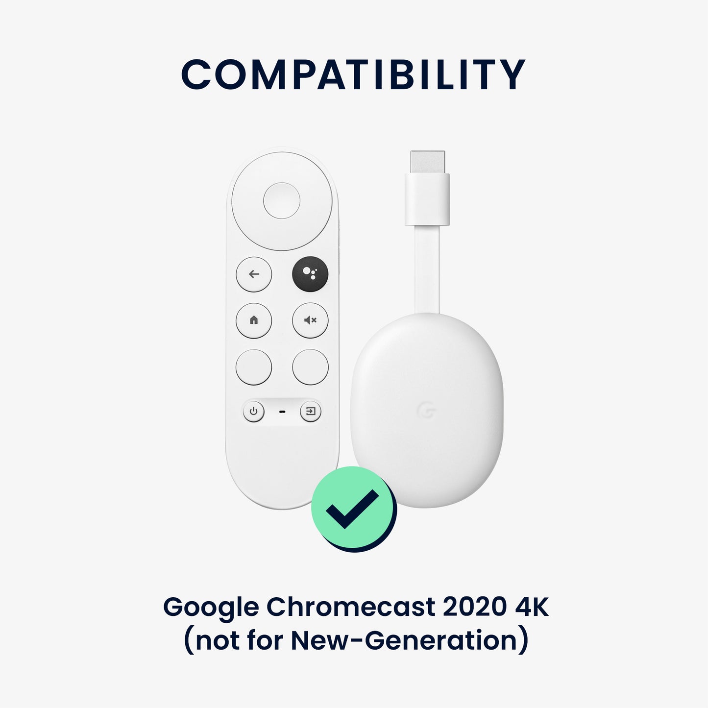 kwmobile Case for Remote Control and Streaming Device compatible with Google Chromecast 2020 4K (not for New-Generation) Case Set for TV Accessories