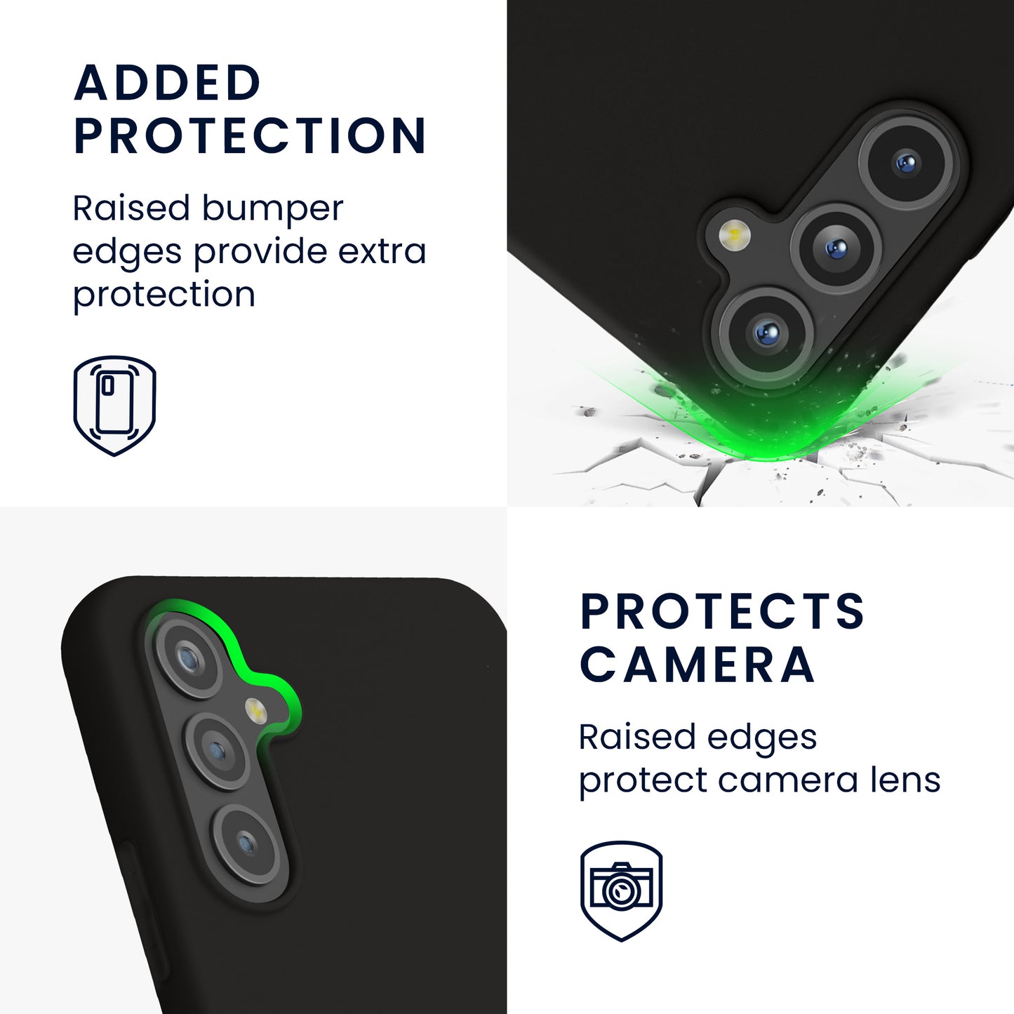 kwmobile Case Compatible with Samsung Galaxy A54 5G Case - Silicone Phone Cover - Shockproof Flexible Protective Cover - Case