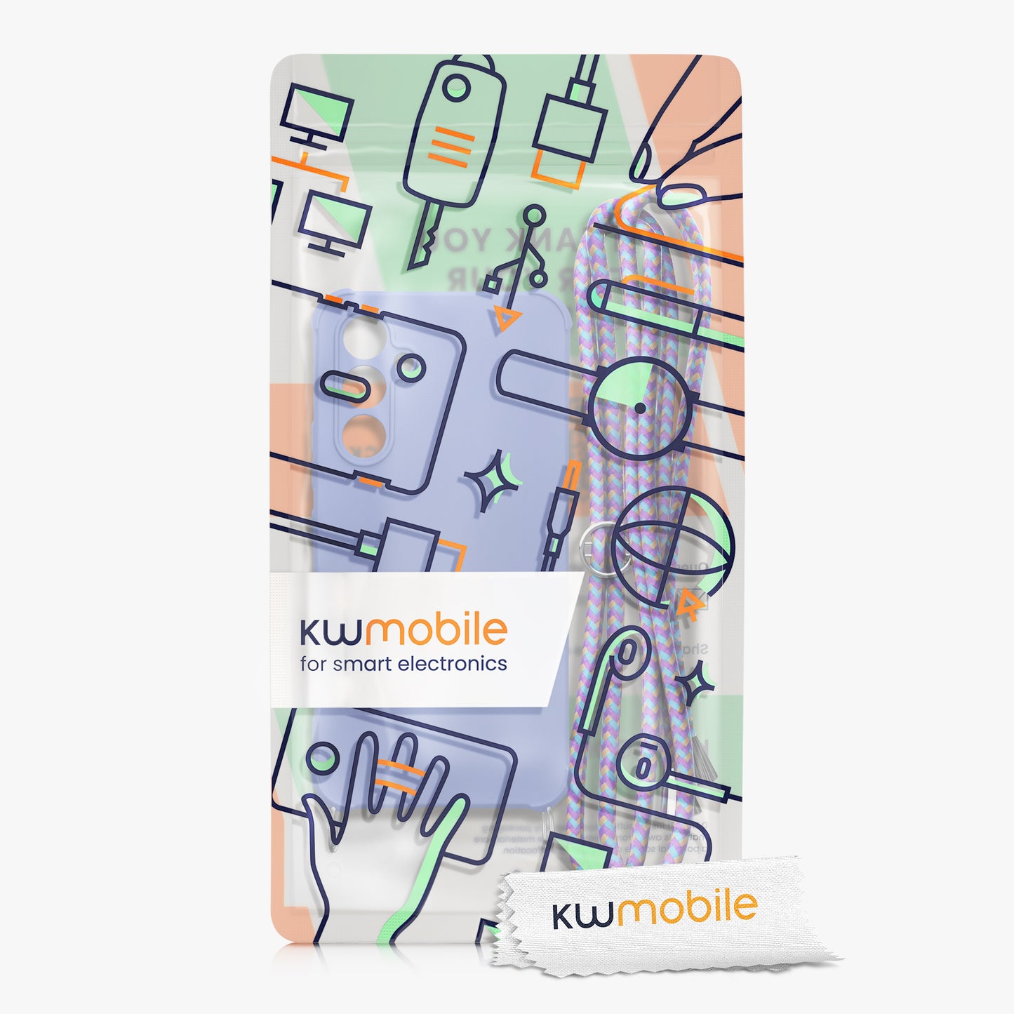 kwmobile Necklace Case Compatible with Samsung Galaxy A54 5G Cover with Lanyard Silicone Protective Case