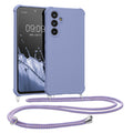 kwmobile Necklace Case kompatibel mit Samsung Galaxy A54 5G Hülle - Cover mit Kordel zum Umhängen - Silikon Schutzhülle Lavendel Lavendel  