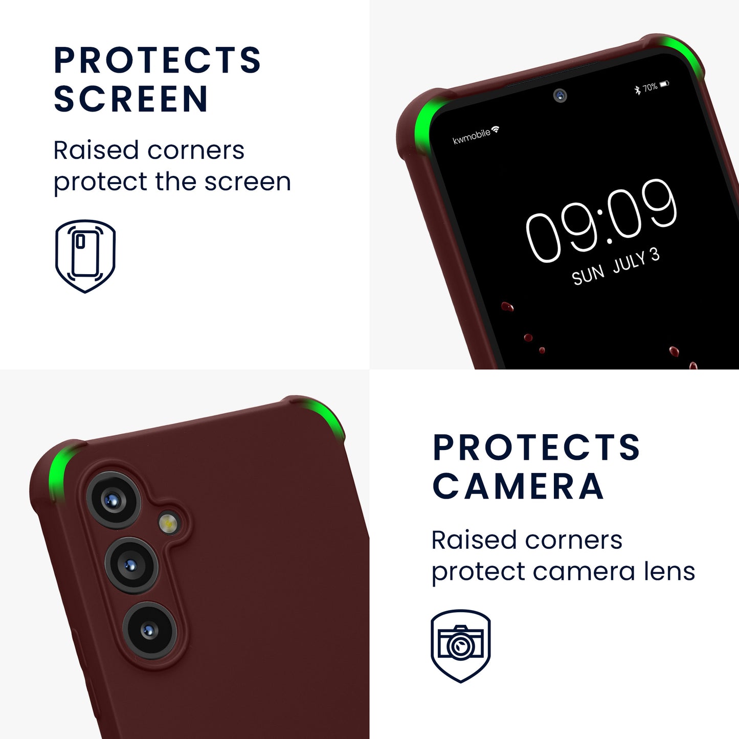kwmobile Necklace Case Compatible with Samsung Galaxy A54 5G Cover with Lanyard Silicone Protective Case