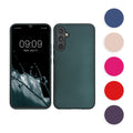 kwmobile Case kompatibel mit Samsung Galaxy A34 5G Hülle - Schutzhülle aus Silikon metallisch schimmernd - Handyhülle Metallic Violett Metallic Violett  