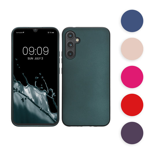 kwmobile Case kompatibel mit Samsung Galaxy A34 5G Hülle - Schutzhülle aus Silikon metallisch schimmernd - Handyhülle Metallic Violett Metallic Violett  
