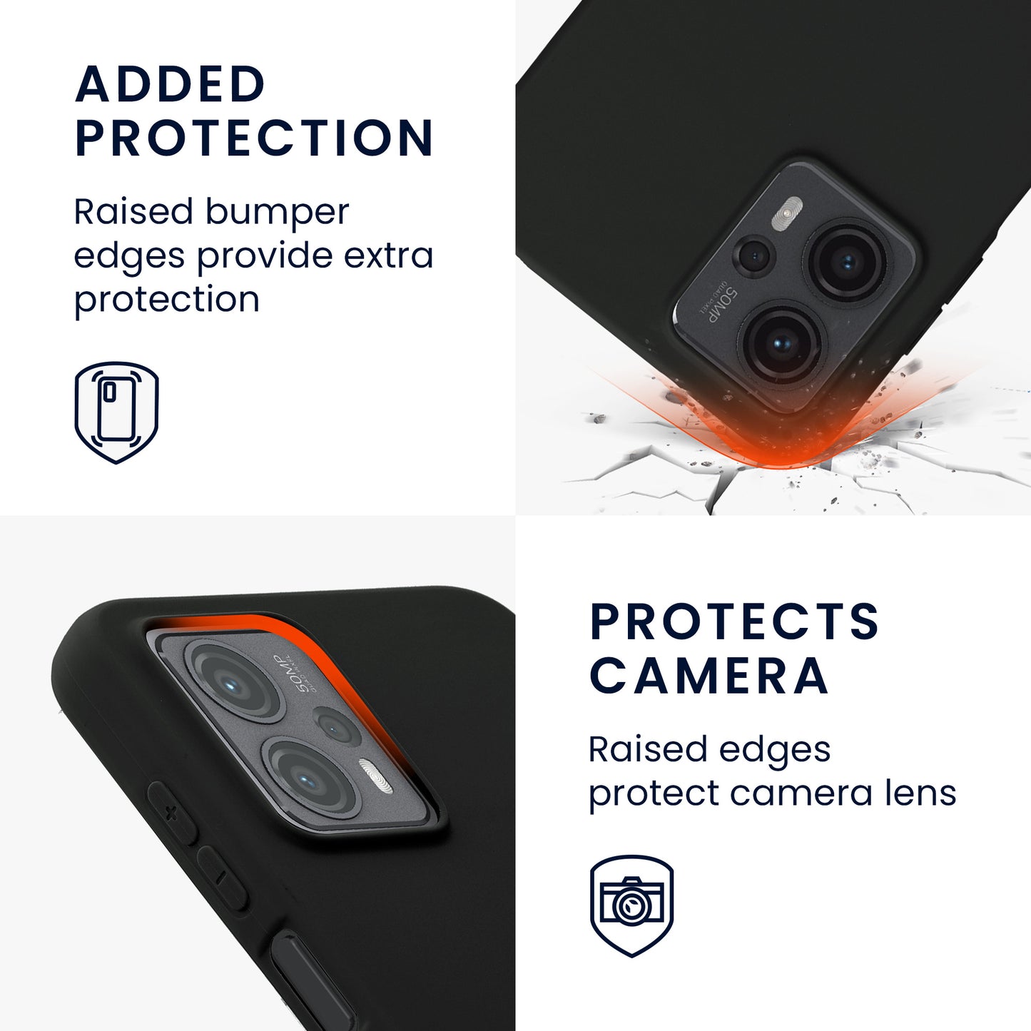 kwmobile Phone Case for Motorola Moto G23 / Moto G13 Case Wireless Charging Protective Cover