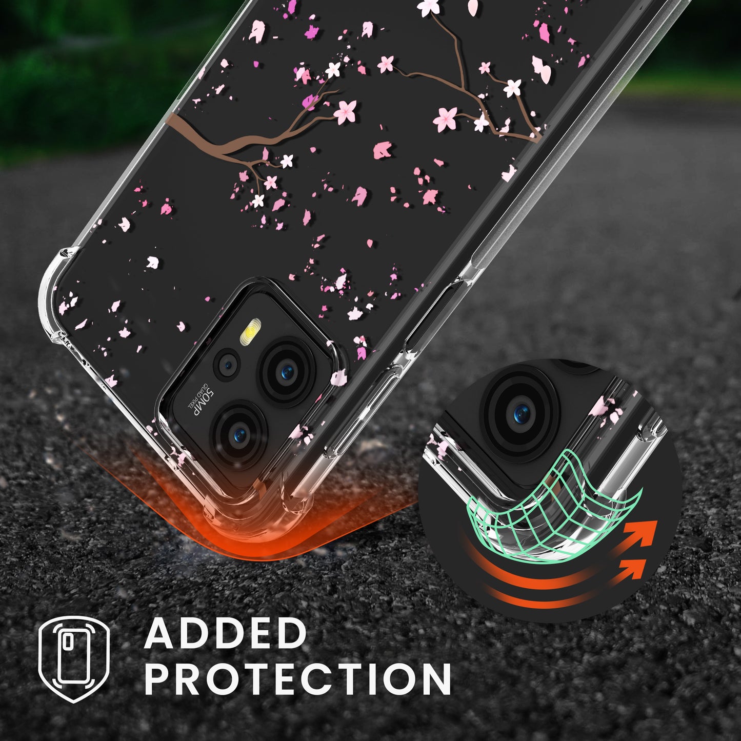 kwmobile Necklace Case compatible with Motorola Moto G23 / Moto G13 Silicone Cover with Lanyard