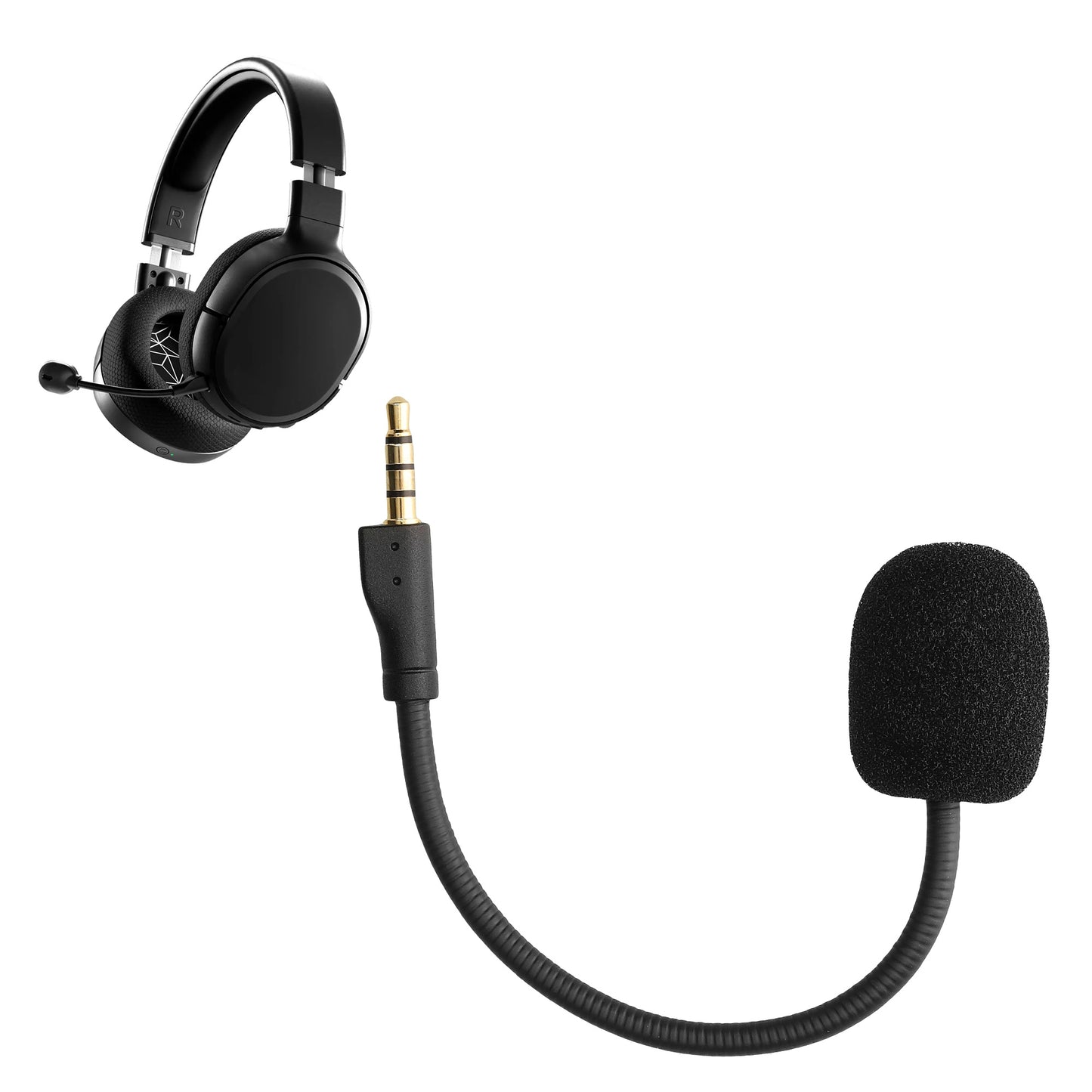 kwmobile Replacement Headphone Microphone compatible with Steelseries Arctis 1 Headset - Gaming Headphone Mic with 3.5mm Jack Plug