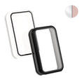 kwmobile 2x Cover kompatibel mit Huami Amazfit Band 7 Hülle - Fullbody Fitnesstracker Case Set aus Glas - Transparent Altrosa Transparent  [dsg03]