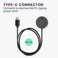 kwmobile USB C Charging Cable compatible with Garmin Venu Sq Music / Sq 2 / Venu 2 Plus / Fenix 7 / vivoactive 4 Cable Charger Smart Watch Replacement Cable Fitness Tracker Charging Cable
