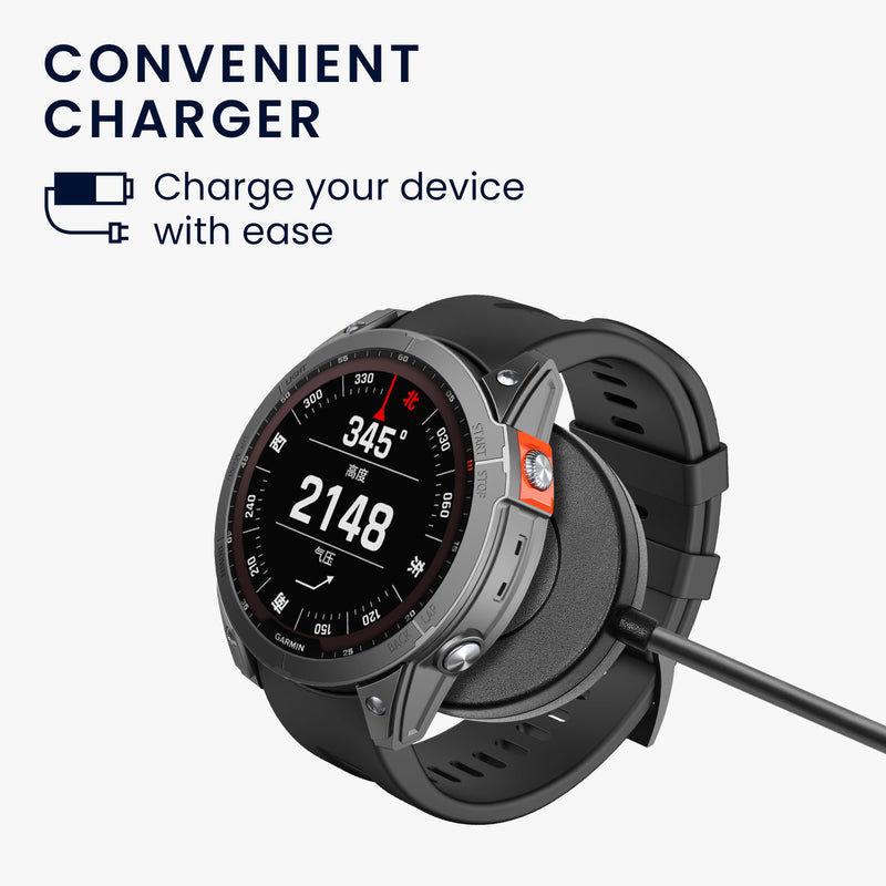 kwmobile USB C Charging Cable compatible with Garmin Venu Sq Music / Sq 2 / Venu 2 Plus / Fenix 7 / vivoactive 4 Cable Charger Smart Watch Replacement Cable Fitness Tracker Charging Cable