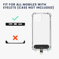 kwmobile Universal Phone Lanyard - Phone Strap for Hanging with Universal Holder - 35 x 1.4 cm