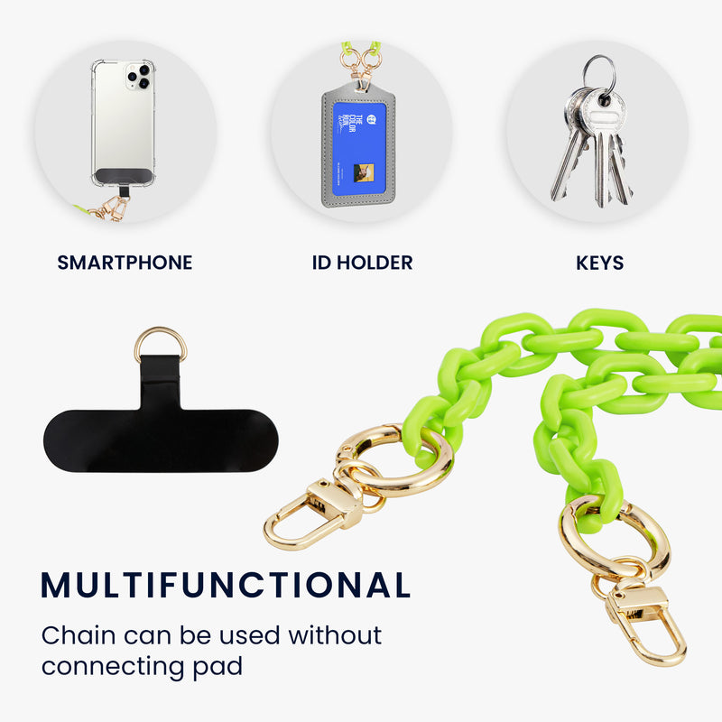 kwmobile Universal Phone Lanyard - Phone Strap for Hanging with Universal Holder - 35 x 1.4 cm