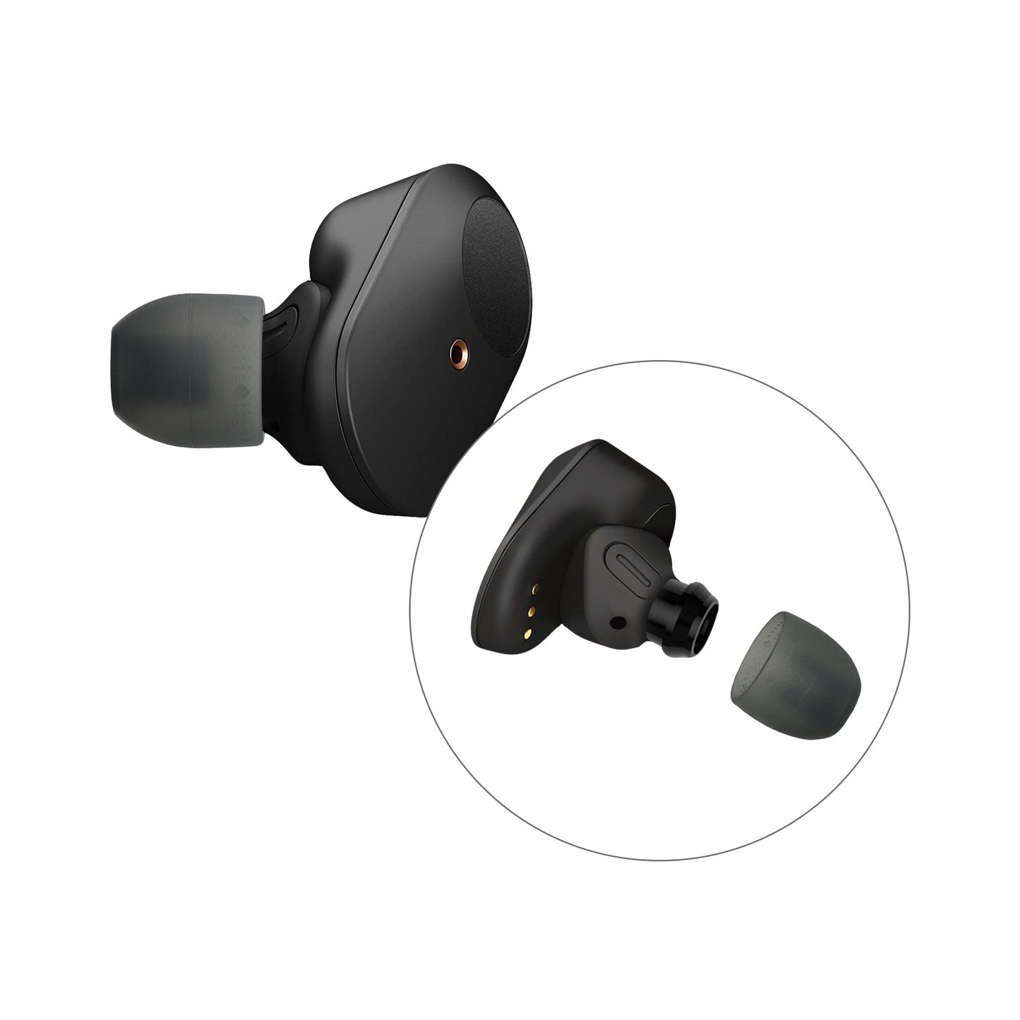 kwmobile Replacement Earpads compatible with Sony WF-1000XM3 / WF-SP900 / WF-SP510 In-Ear Headphone Cushions