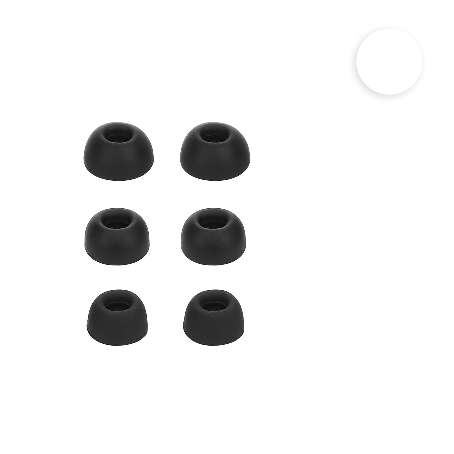 kwmobile 6x Polster kompatibel mit Oppo Enco Free2 / Enco Free 2i / Enco X - 3 Größen - Silikon Ohrstöpsel In-Ear Kopfhörer Schwarz  
