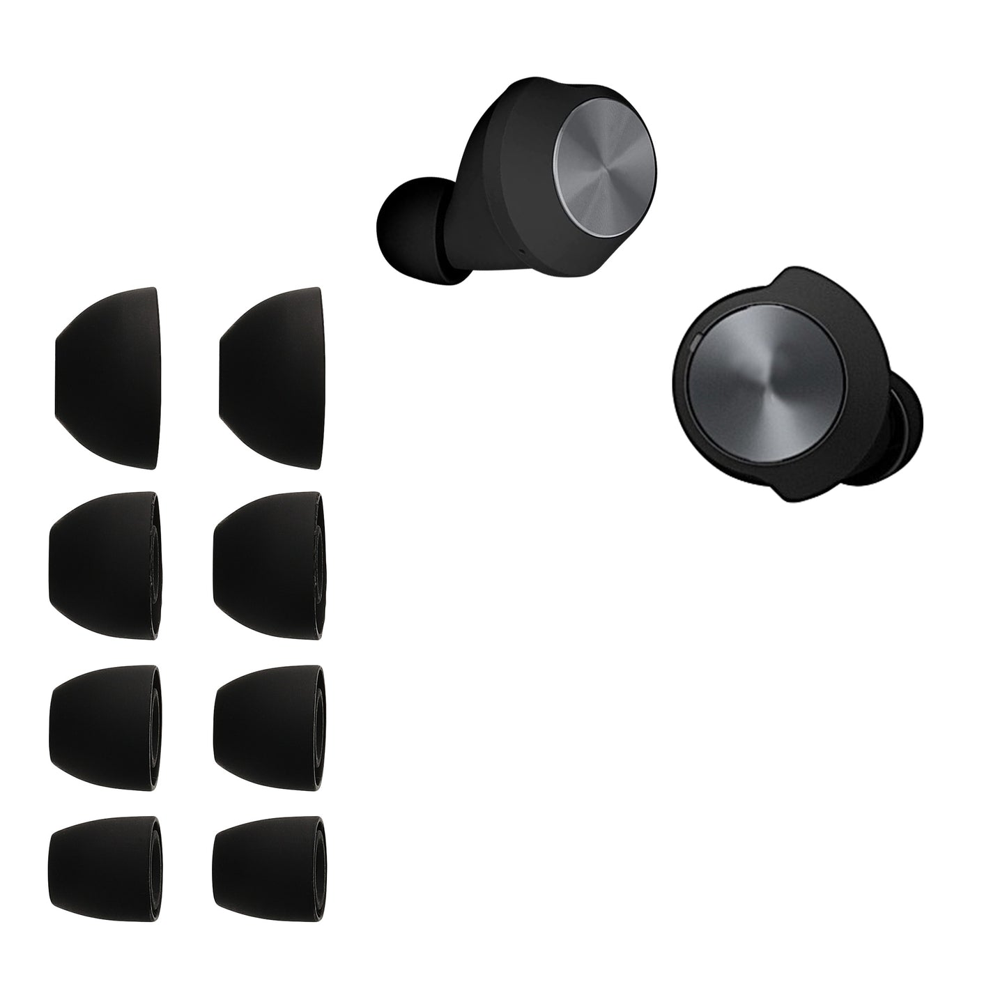 kwmobile Replacement Earbud Tips Compatible with Beoplay B&O EQ / H3 / H5 / E4 / E6 / E8 - 4 Sizes - Replacement In-Ear Headphone Tips - Earpads