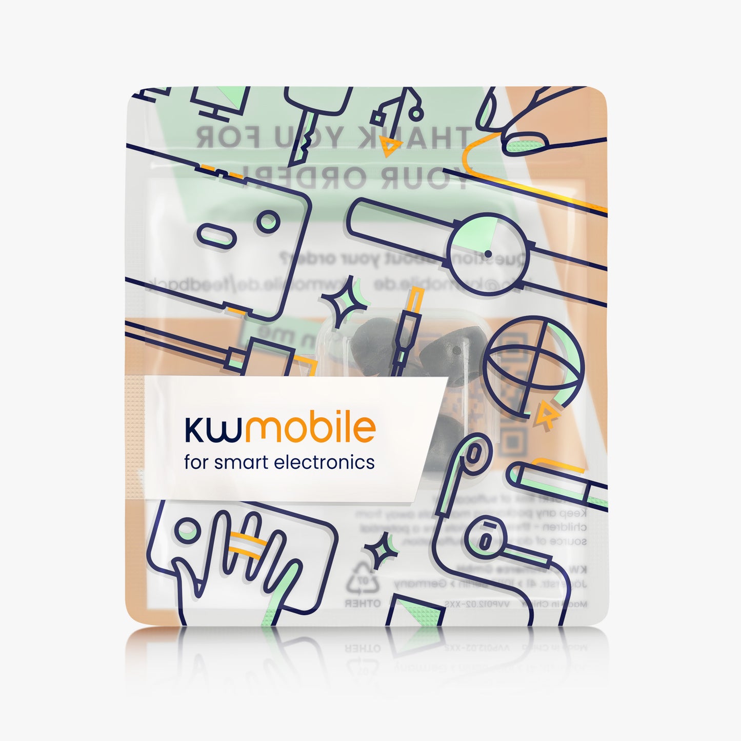kwmobile Replacement In-Ear Earphones compatible with Jabra Elite 85t - Cushions Eartips In-Ear Earbuds