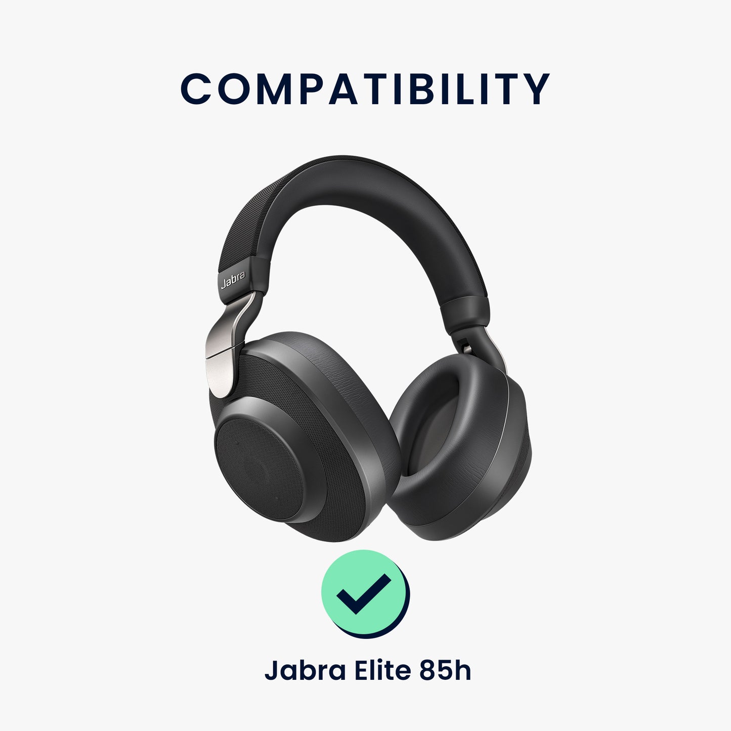 kwmobile Ear Pads for Jabra Elite 85h Earpads Replacement Ear Pads Headphone Spare Parts Headphone Replacement Pads for Over-Ear Headphones