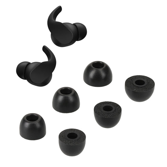 kwmobile 6x Ersatz In Ear Kopfhörer kompatibel mit Beats Fit Pro - 3 Größen - Polster Ohrstöpsel In-Ear Ohrhörer - Schwarz Schwarz  