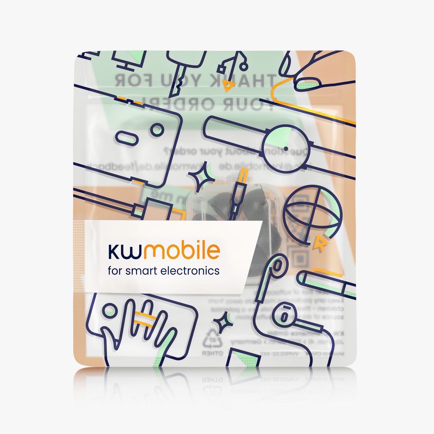 Replacement in-ear headphones in 3 sizes