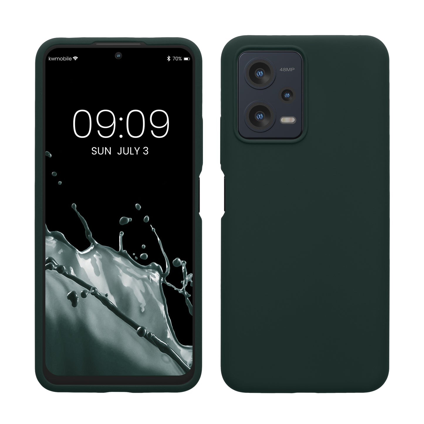 kwmobile Phone Case for Xiaomi Redmi Note 12 5G / POCO X5 5G - Silicone Case - Wireless Charging - Protective Cover