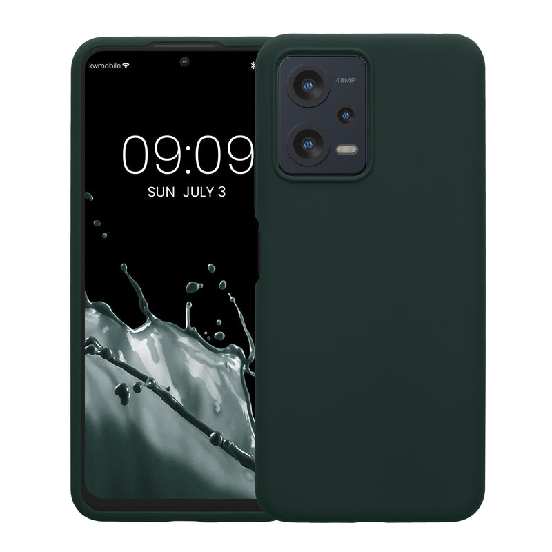 kwmobile Phone Case for Xiaomi Redmi Note 12 5G / POCO X5 5G - Silicone Case - Wireless Charging - Protective Cover
