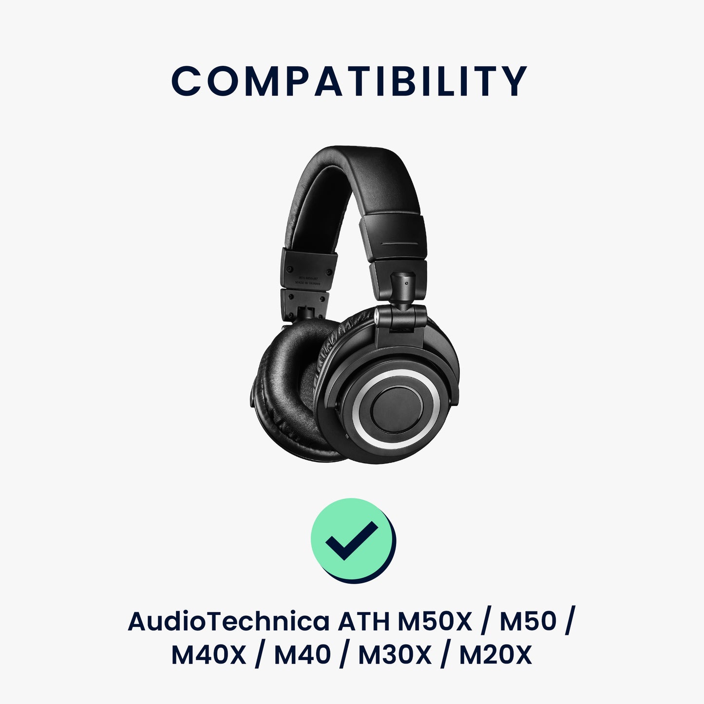 kwmobile Headband Cover Compatible with AudioTechnica ATH M50X / M50 / M40X / M40 / M30X / M20X Case - Headband Cushion - Headphone Protector