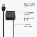 kwmobile USB Charger compatible with Xiaomi Redmi Band 2 USB Cable Charger Stand Smart Watch Charging Station Docking Station Charging Cable with Stand Function