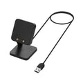 kwmobile USB Charger compatible with Haylou RT2 LS10 / Solar LS05 / RT LS05S USB Cable Charger Stand Smartwatch Charging Station Docking Station Charging Cable with Stand Function