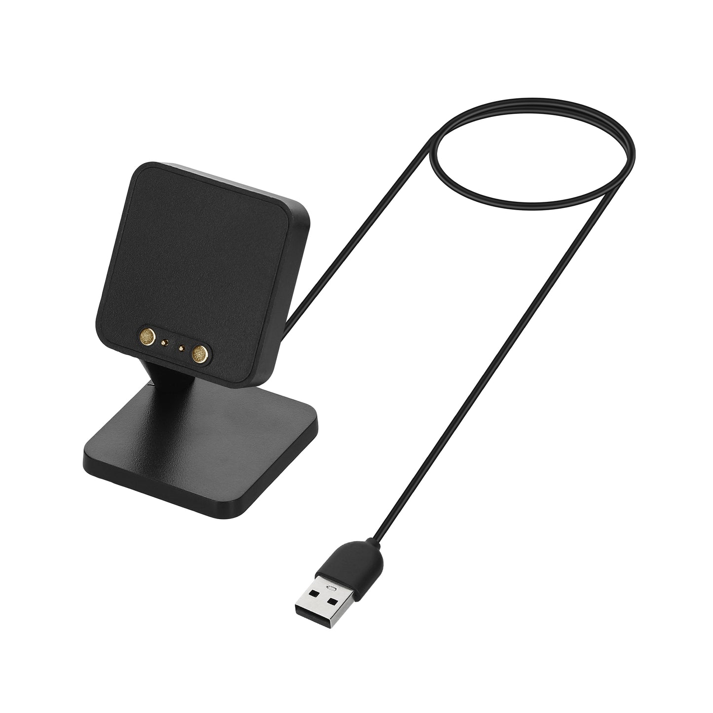 kwmobile USB Charger compatible with Haylou RT2 LS10 / Solar LS05 / RT LS05S USB Cable Charger Stand Smartwatch Charging Station Docking Station Charging Cable with Stand Function