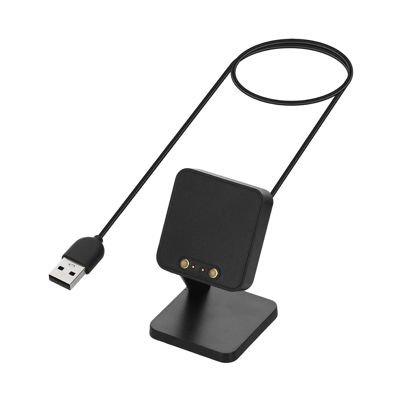 kwmobile USB Charger compatible with Haylou RT2 LS10 / Solar LS05 / RT LS05S USB Cable Charger Stand Smartwatch Charging Station Docking Station Charging Cable with Stand Function