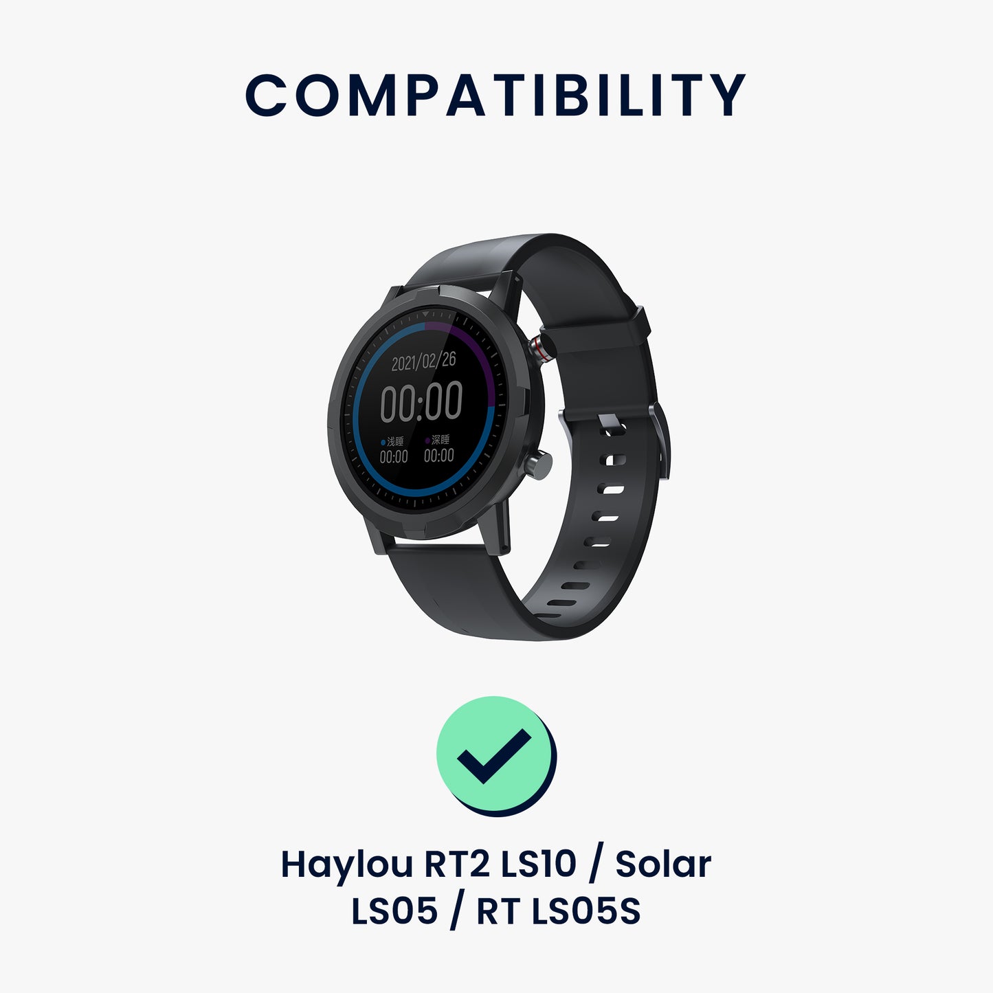 kwmobile USB Charger compatible with Haylou RT2 LS10 / Solar LS05 / RT LS05S USB Cable Charger Stand Smartwatch Charging Station Docking Station Charging Cable with Stand Function