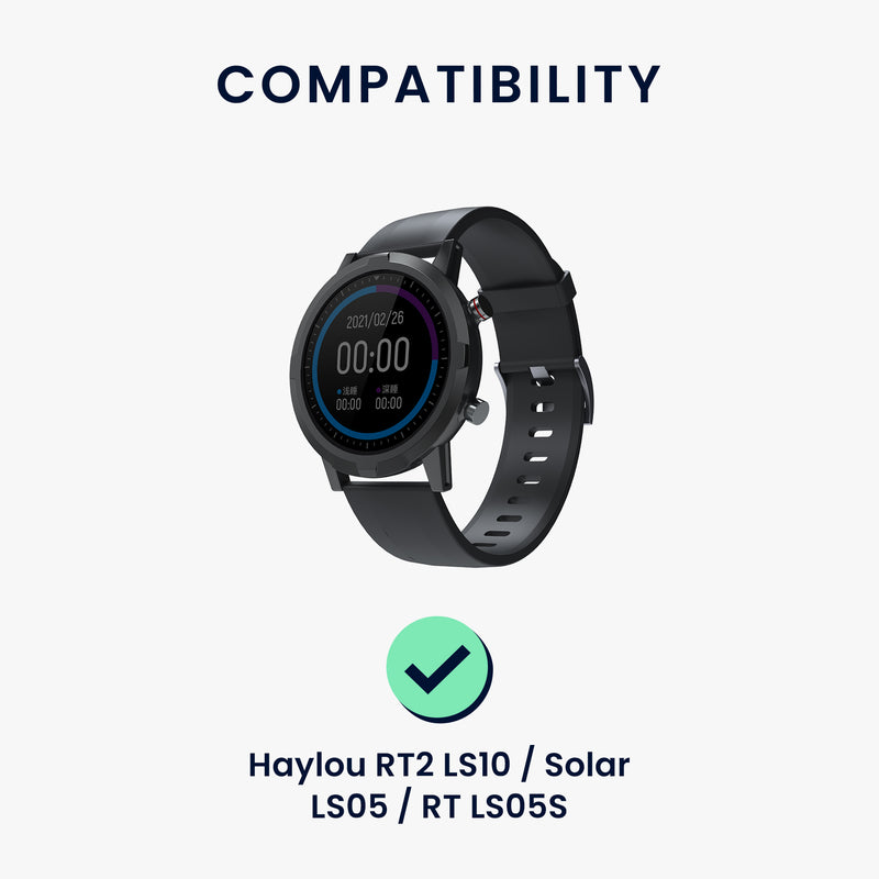 kwmobile USB Charger compatible with Haylou RT2 LS10 / Solar LS05 / RT LS05S USB Cable Charger Stand Smartwatch Charging Station Docking Station Charging Cable with Stand Function