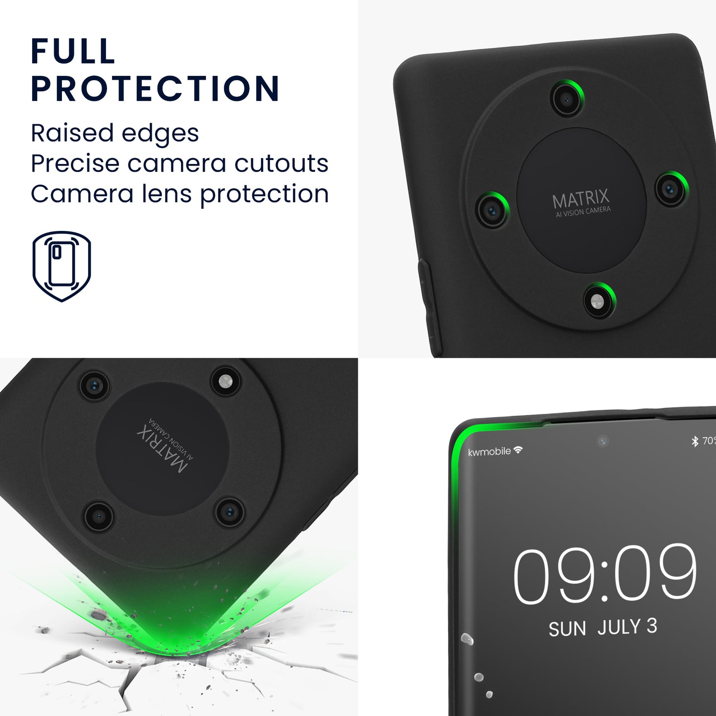 TPU Case with Camera Protection for HONOR Magic5 Lite 5G in Matte Black