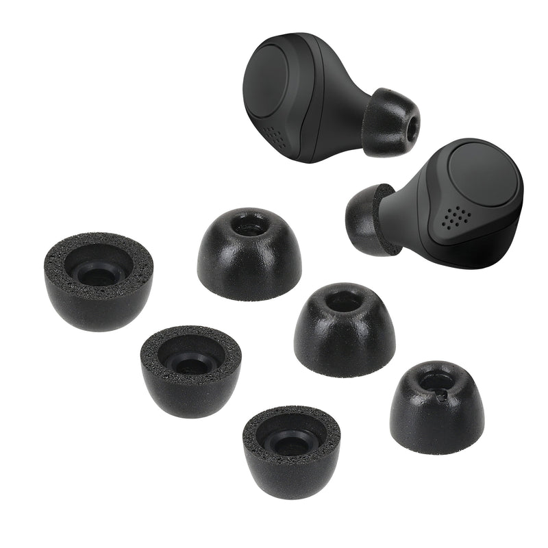kwmobile 6x Replacement Ear Tips Compatible with Jabra Elite 75t / 65t / Active - 3 Sizes - Earpads Earplugs In-Ear Earbuds