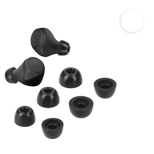 kwmobile 6x Ersatz In Ear Kopfhörer kompatibel mit Jabra Elite 75t /65t / Active - 3 Größen - Polster Ohrstöpsel In-Ear Ohrhörer - Grau Grau  