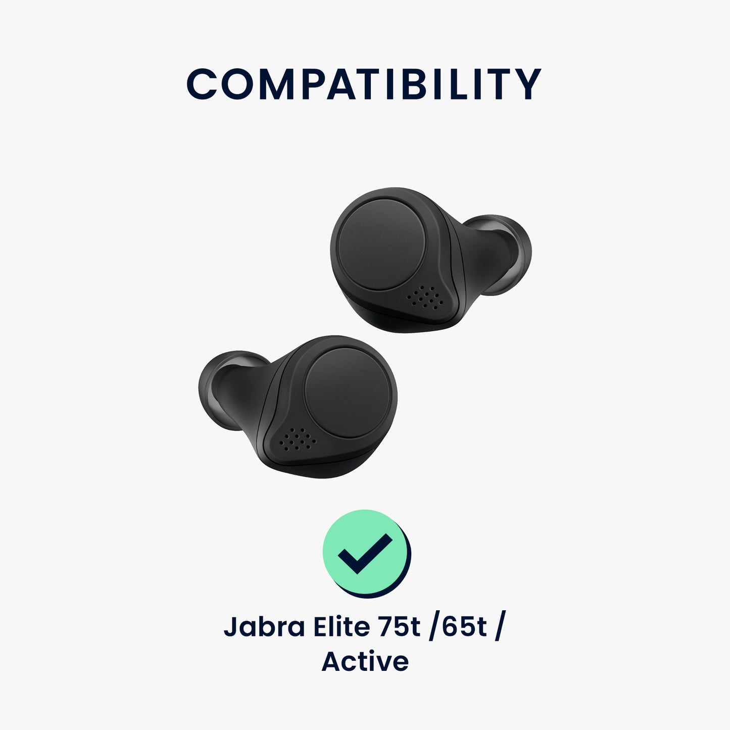 kwmobile 6x Replacement Ear Tips Compatible with Jabra Elite 75t / 65t / Active - 3 Sizes - Earpads Earplugs In-Ear Earbuds