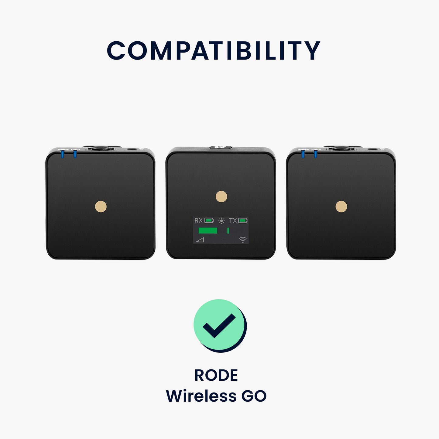 kwmobile Case Compatible with RODE Wireless Go Case - Soft Cover for Mini Microphone - Case