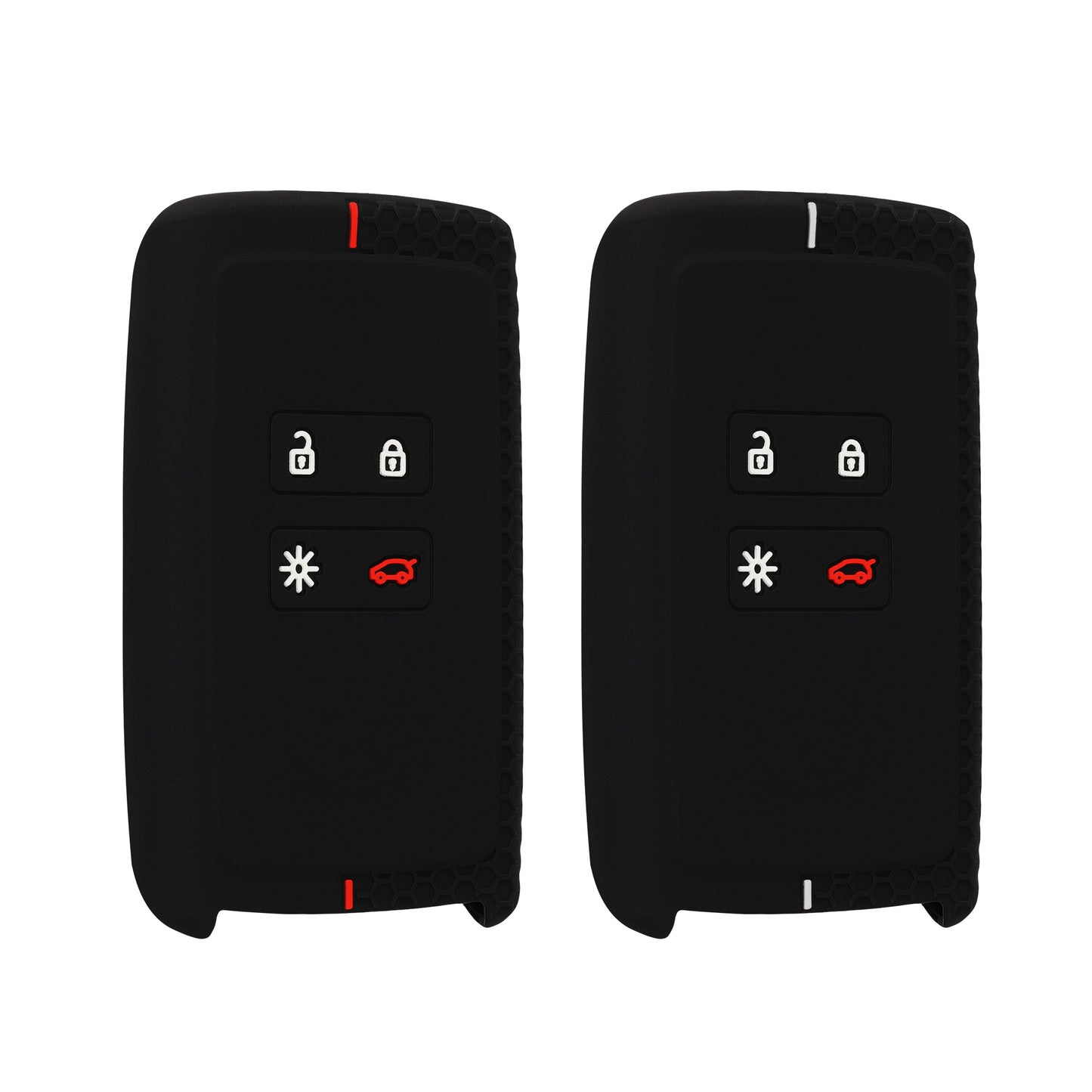 kwmobile Car Key Cover compatible with Renault 4-Button Smart Key Car Key Case - Key Fob Cover