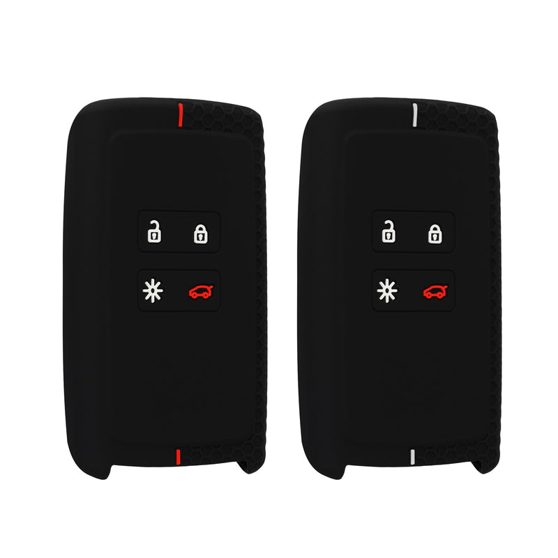 kwmobile Car Key Cover compatible with Renault 4-Button Smart Key Car Key Case - Key Fob Cover