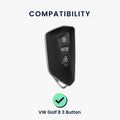kwmobile Car Key Cover compatible with VW Golf 8 3-Button Car Key Fob