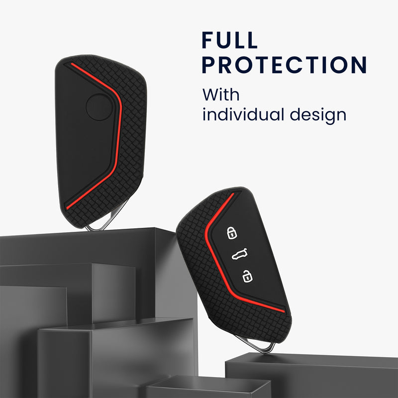 kwmobile Car Key Cover compatible with VW Golf 8 3-Button Car Key Fob