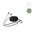 kwmobile 2in1 Set Hülle und Halteband kompatibel mit Samsung Galaxy Buds 2 Case - Kopfhörer Band Strap 80 cm - Grün Grün Grün  [dsg03]