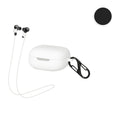 kwmobile 2in1 Set Hülle und Halteband kompatibel mit JBL Live Pro Plus Case - Kopfhörer Band Strap 70 cm - Schwarz Schwarz Schwarz  [dsg01]